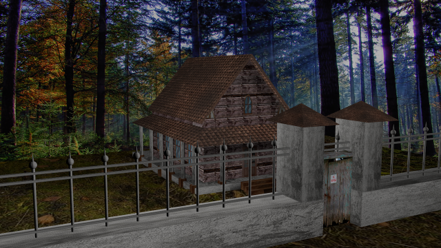abandoned house Model 3D .c4d .max .obj .3ds .fbx .stl .blend 