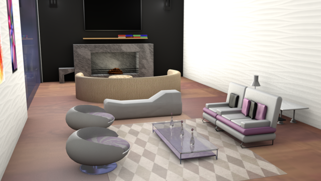 cozy living room Modelo 3D .c4d .max .obj .3ds .fbx .stl .blend 