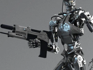 Terminator t-800 endoszkielet rekvizit Model 3D