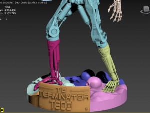 Terminator T-800 Endoskeleton Rekvizit 3D print model 3D Принт Модель
