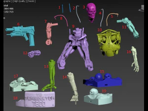 Terminator T-800 Endoskeleton Rekvizit 3D print model 3D Print Model