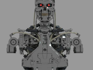 Busto do torso do Terminator T-800 Modelo 3D