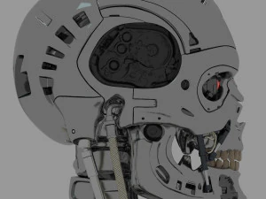 Busto do torso do Terminator T-800 Modelo 3D