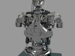 Busto do torso do Terminator T-800 Modelo 3D