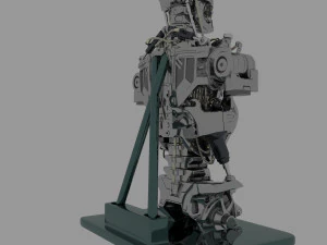 Busto do torso do Terminator T-800 Modelo 3D