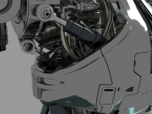 Busto do torso do Terminator T-800 Modelo 3D