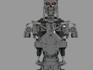 Busto do torso do Terminator T-800 Modelo 3D