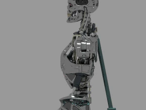 Busto do torso do Terminator T-800 Modelo 3D