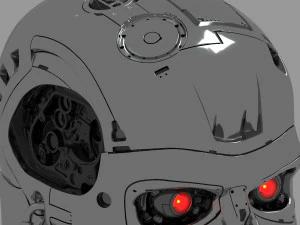 Terminator T-800 Skull 3D Model