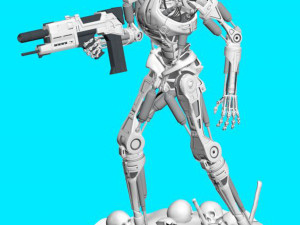 TERMINATOR T-800 ENDOSKELETON REKVIZIT T2 3D प्रिंट मॉडल