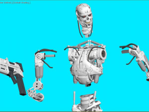 TERMINATOR T-800 ENDOSKELETON REKVIZIT T2 3D प्रिंट मॉडल