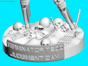 TERMINATOR T-800 ENDOSKELETON REKVIZIT T2 3D प्रिंट मॉडल