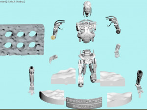 Terminator T-800 Endoskeleton Rekvizit T4 3Dプリントモデル