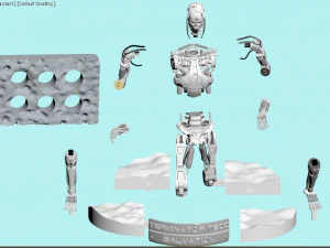 Terminator T-800 Endoesqueleto Rekvizit T4 Modelo de Impressão 3D