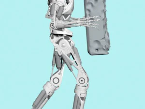 Terminator T-800 Endoesqueleto Rekvizit T4 Modelo de Impressão 3D