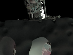 Terminator T-800 Endoskeleton Rekvizit T4 3Dプリントモデル