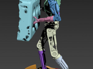 Terminator T-800 Endoskeleton Rekvizit T4 3Dプリントモデル