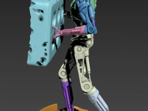 Terminator T-800 Endoesqueleto Rekvizit T4 Modelo de Impressão 3D