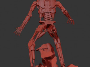 Terminator T-800 Endoskeleton Rekvizit T1 3D 프린트 모델
