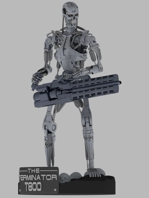 THE TERMINATOR T-800 3D Print Model .c4d .max .obj .3ds .fbx .stl .blend