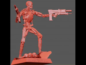 Terminator T-800 D&iacute;a del Juicio Modelo de impresión 3D