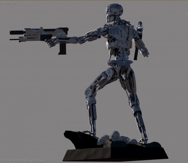 Terminator T-800 Salvation Modelo De Impressão 3D In Monstros E.