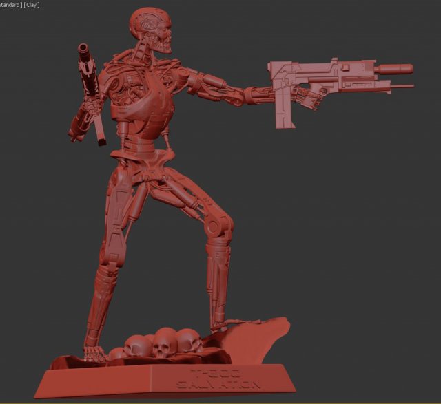 Terminator T-800 Salvation 3D-Druckmodell .c4d .max .obj .3ds .fbx .stl .blend 