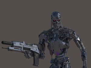Terminator T800 Salvation Endoskeleton 3D Model
