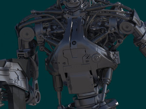 Terminator T800 Salvation Endoskeleton 3D Model