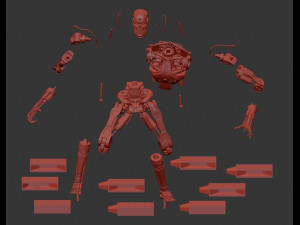 Terminator T-800 Endoskeleton T1 V4 3D Принт Модель