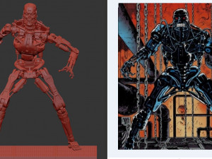 Terminator T-800 Endoskeleton T1 V4 High Detal 3D Print Model