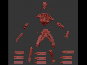 Terminator T-800 Endoskeleton T1 V4 High Detal 3D Print Model