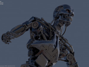 Terminator T-800 Endoskeleton T1 V4 High Detal 3D Print Model