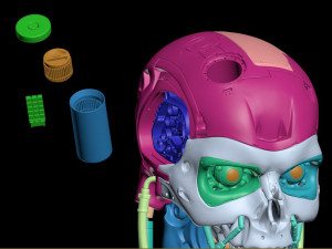 T-800 Skull Terminator 2 Judgment Day 3D Принт Модель