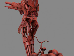 Terminator T-800 Endoskeleton Rekvizit T2 V2 High Detal 3D-printmodel