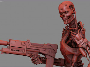 Terminator T-800 Endoskeleton Rekvizit T2 V2 High Detal 3D-printmodel