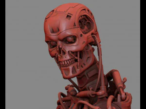 Terminator T-800 Endoskeleton Rekvizit T2 V2 High Detal 3D Print Model