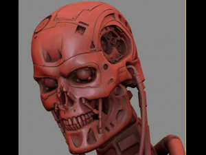 Terminator T-800 Endoskeleton Rekvizit T2 V2 High Detal 3D Print Model