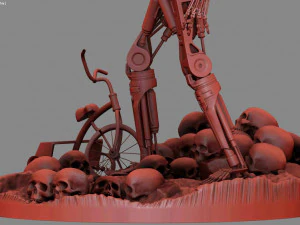 Terminator T-800 Endoskeleton Rekvizit T2 V2 High Detal 3D Print Model