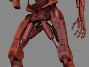 Terminator T-800 Endoskeleton Rekvizit T2 V2 High Detal 3D-printmodel