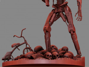 Terminator T-800 Endoskeleton Rekvizit T2 V2 High Detal 3D-printmodel