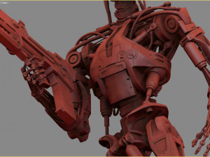 Terminator T-800 Endoskeleton Rekvizit T2 V2 High Detal 3D-printmodel