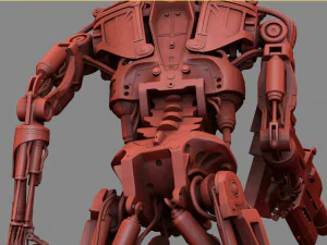 Terminator T-800 Endoskeleton Rekvizit T2 V2 High Detal 3D Print Model
