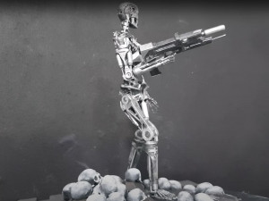 Terminator T-800 Endoskeleton Rekvizit T2 V2 High Detal 3D-printmodel