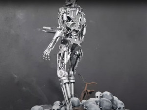 Terminator T-800 Endoskeleton Rekvizit T2 V2 High Detal 3D-printmodel