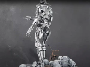 Terminator T-800 Endoskeleton Rekvizit T2 V2 High Detal 3D Print Model