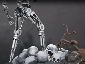 Terminator T-800 Endoskeleton Rekvizit T2 V2 High Detal 3D-printmodel