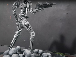 Terminator T-800 Endoskeleton Rekvizit T2 V2 High Detal 3D-printmodel