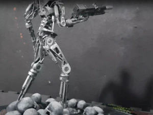 Terminator T-800 Endoskeleton Rekvizit T2 V2 High Detal 3D Print Model