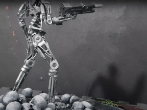 Terminator T-800 Endoskeleton Rekvizit T2 V2 High Detal 3D-printmodel